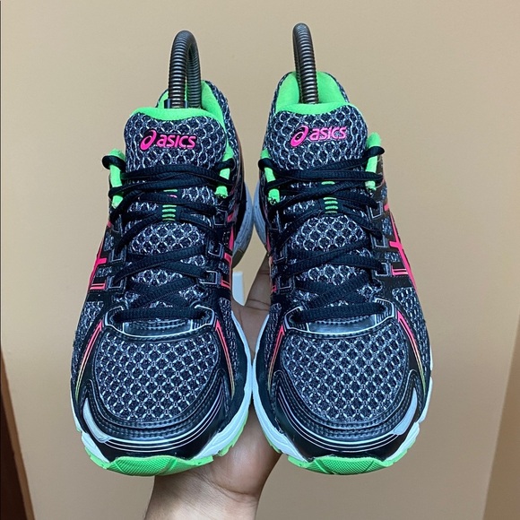 ASICS Gel-Kayano 19 Women’s Running Sneakers Black Grey Pink Green Size 6 T350N - Picture 12 of 16